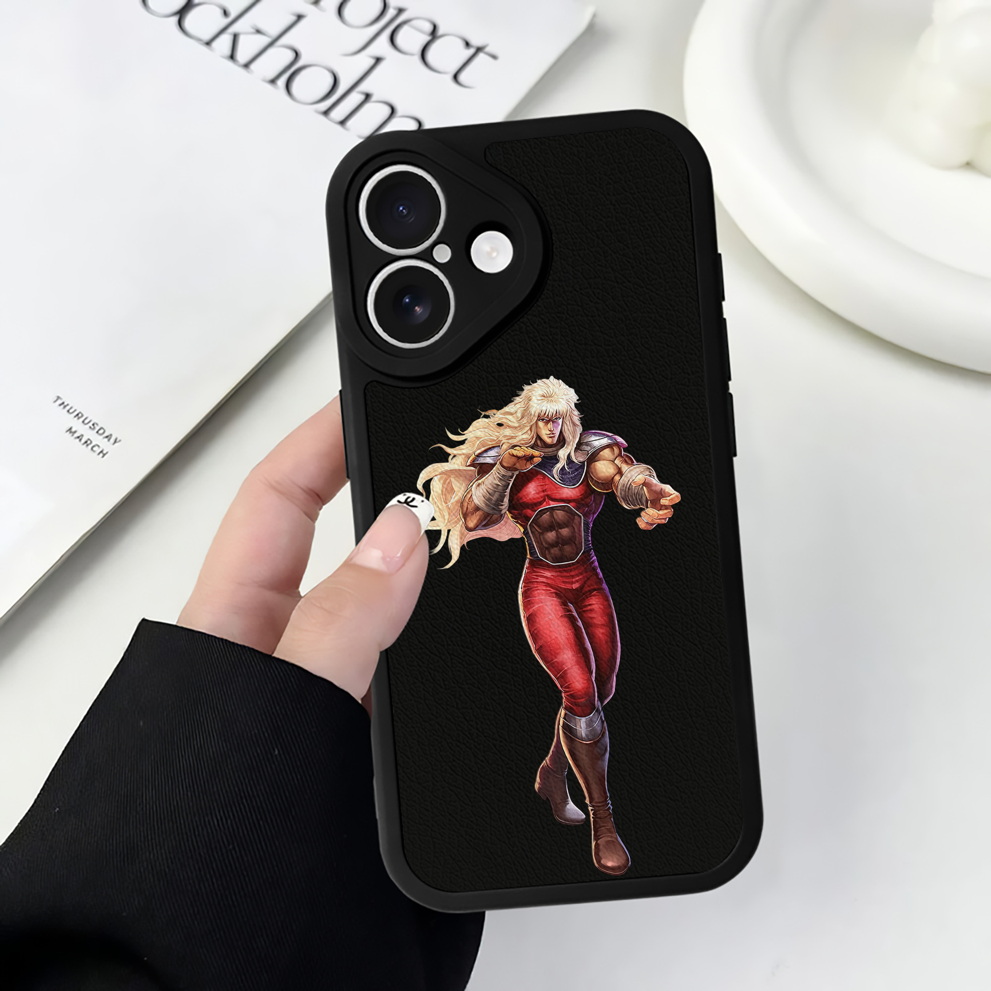 （画像用） 北斗の拳 Fist of the North Star 【iPhone 16シリーズ対応】シリコンスマホケース（レザー調） 材質：シリコン